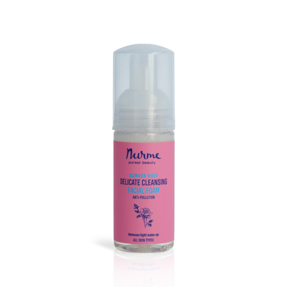 Travel size rose facial cleansing foam